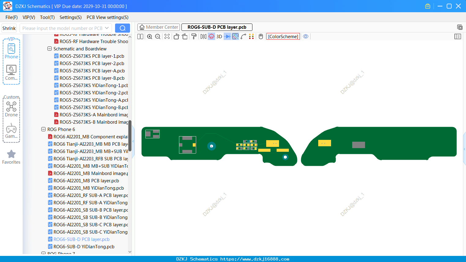 ASUS ROG6-SUB-D PCB Layer